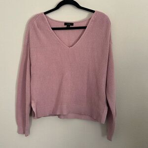 J.Crew Cotton V-Neck Sweater Women’s Size S Ribbed Knit Pullover Relaxed Fit